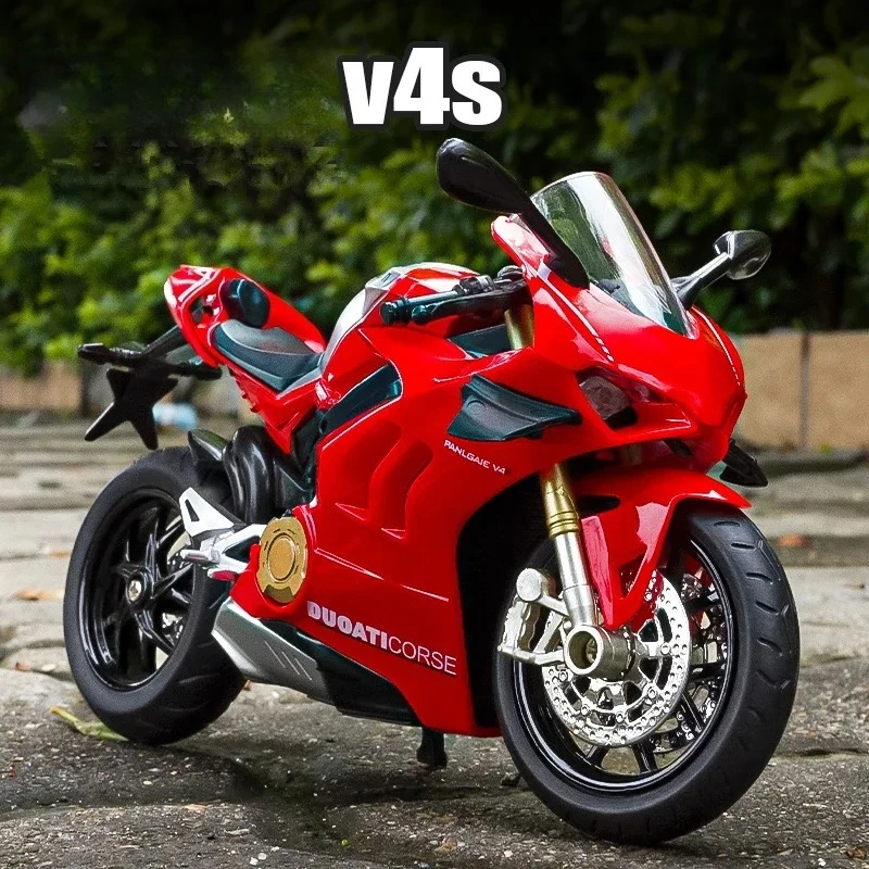 

Модель мотоцикла Panigale V4S 1:12 из сплава, имитация гоночного кроссового мотоцикла, коллекционная модель уличного мотоцикла, подарок для детей