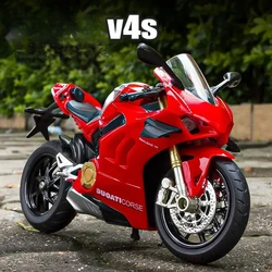 1:12 Panigale V4S Alloy Racing Cross-country Motorcycle Model Simulation Toy Street Motorcycle Model Collection Kids Gift