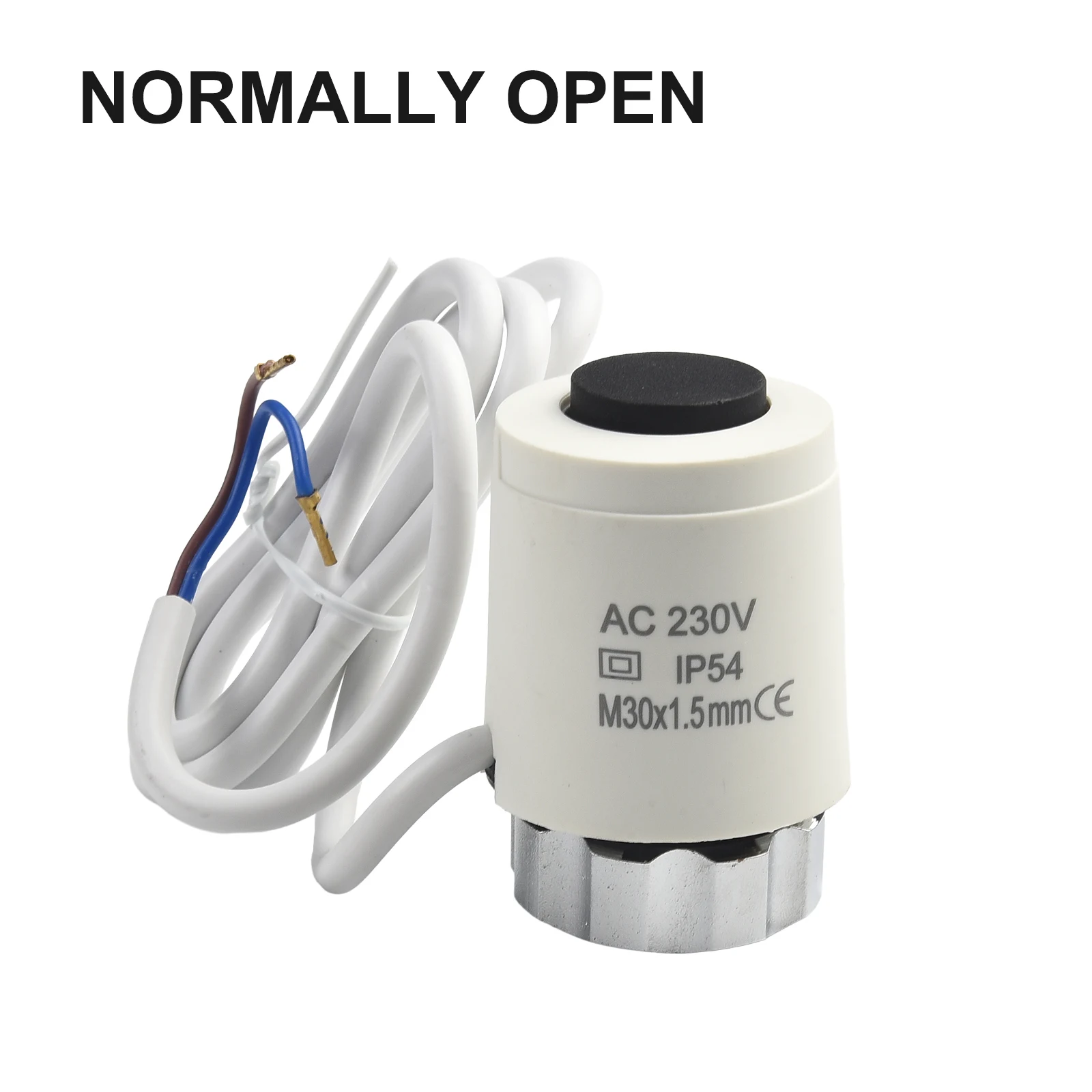 Floor Heating Manifold Actuator 230V AC Slim Design Normally Open/Closed 110N Thrust M30 1 5MM Connection Size