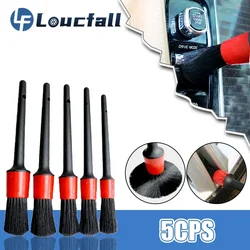 /5pcs Detail lierungs bürstenset Eber Haar borsten Bürste Auto Reinigung Auto Detail Werkzeuge Armaturen brett Luft auslass Reinigungs rad Bürste