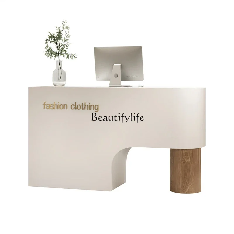 

FG28Checkout page Counter store Small simple modern clothing store Stainless steel reception desk