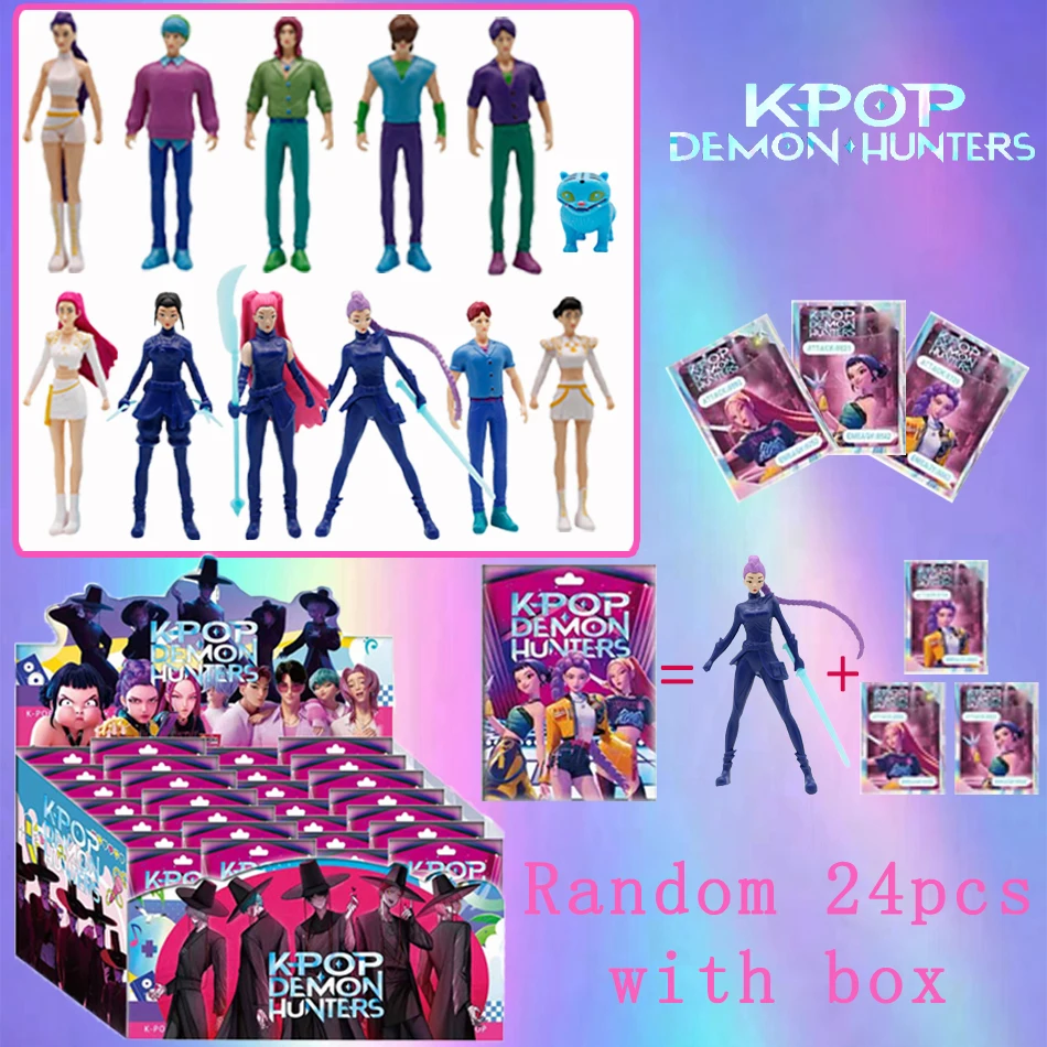 Kpop デーモンハンターズ フィギュア 漫画ハンターズ サジャボーイ ルミ/ミラ/ゾイ アクションフィギュア PVC デスクトップ装飾モデル人形おもちゃ ファンギフト