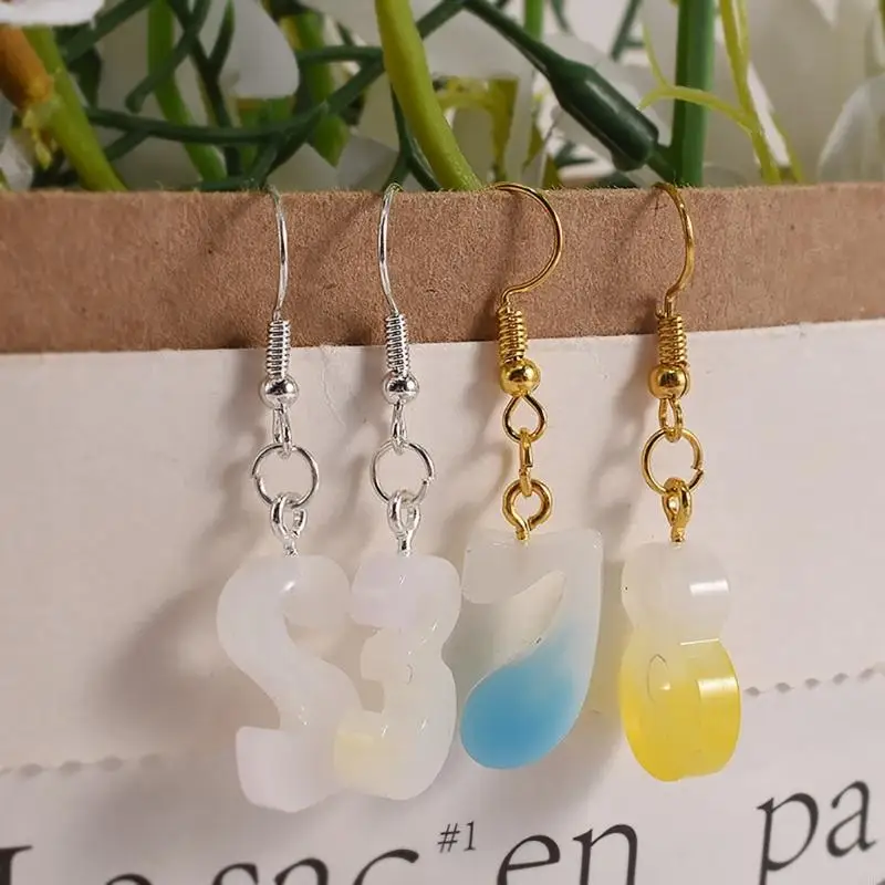 Anting -anting gantungan gantung resin k3kd diy nomor alfabet casting cetakan perhiasan membuat alat untuk membuat ornamen