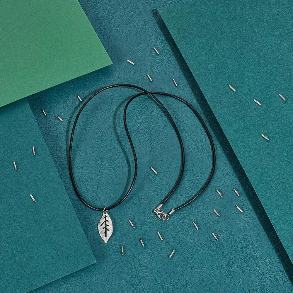 100 قطعة الحبل الفولاذ المقاوم للصدأ ينتهي نهاية قبعات 1 مللي متر القطر الداخلي العمود مخروط الجلود الحبل ينتهي صنع المجوهرات قبعات سوار