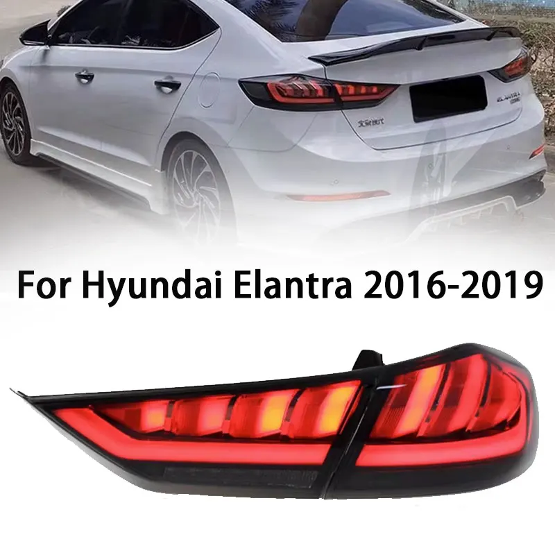 LED Tail Light For Hyundai Elantra 2016 2017 2018 2019 2020 Animation DRL Car Back Rear Lamps Assembly Dynamic Turn Signal