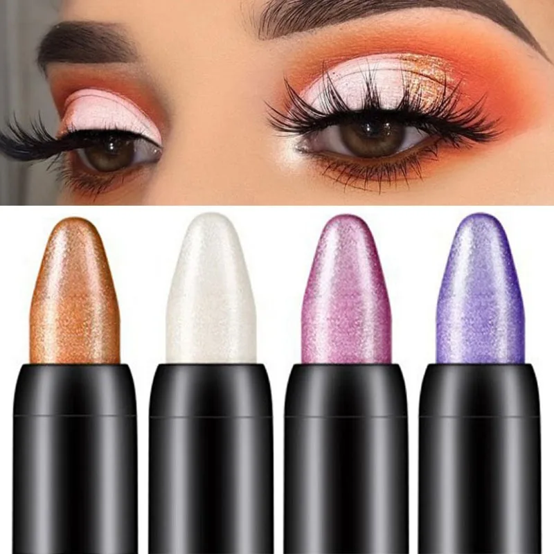 15 Kleur Parelmoer Oogschaduw Eyeliner Potlood Waterdichte Glitter Matte Nude Oogschaduw Pigment Zijderupm Stok Ogen Make-Up Tools