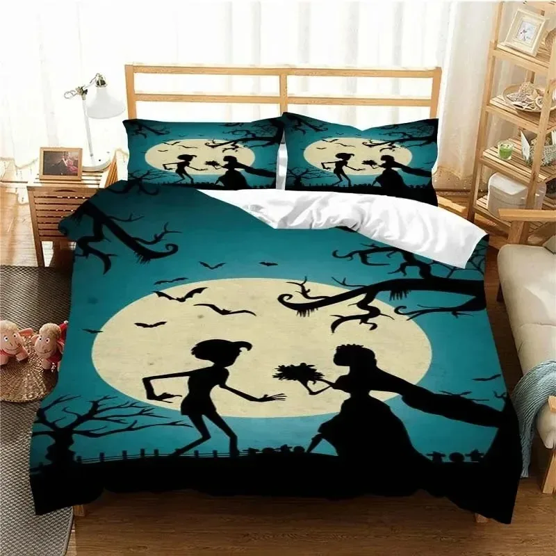 

love animated film corpse bride Bedding Set SingleTwin King Duvet Cover home Bedroom Decor Bedspread Pillow Cover