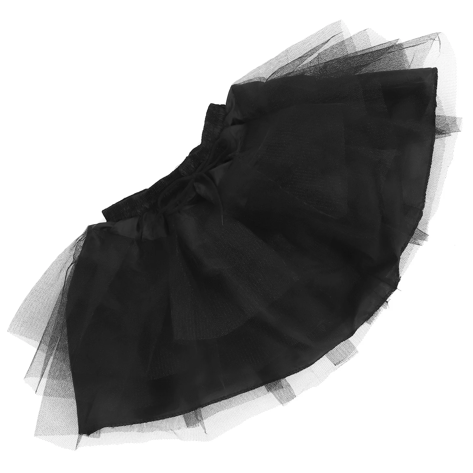 

1Pcs Kids Petticoat Short Skirt Black 35Cm Length Elastic Waistband for Ballet Dance Cosplay Party Dresses