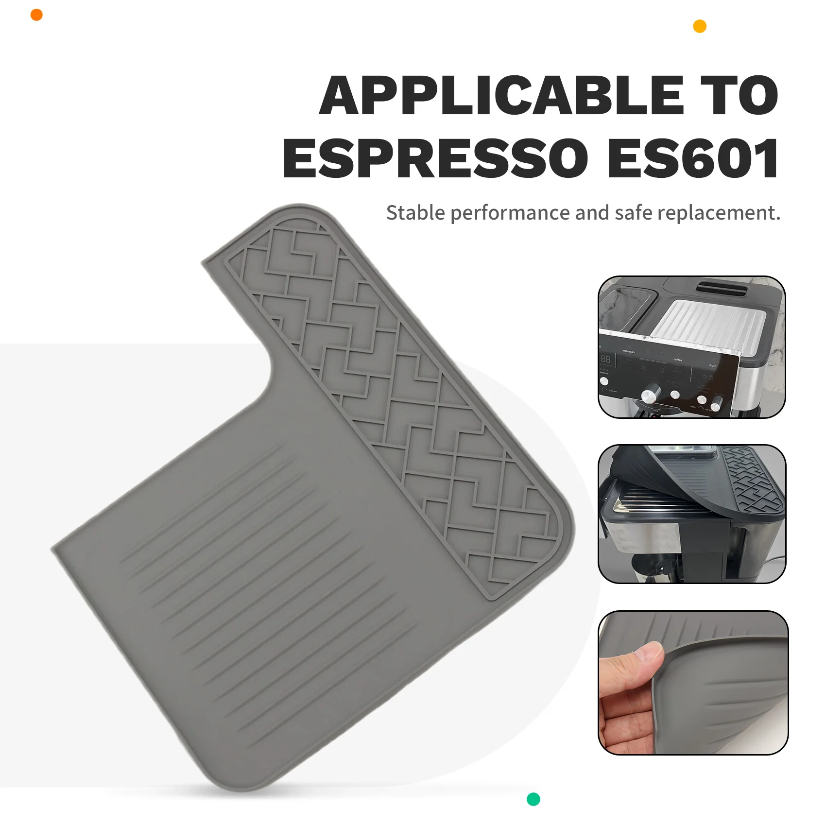 DT81 Silicone Top Mat for Ninja Luxe Espresso ES601 Coffee Machine Anti-Slip Waterproof Heat-Resistant Grinder Accessories