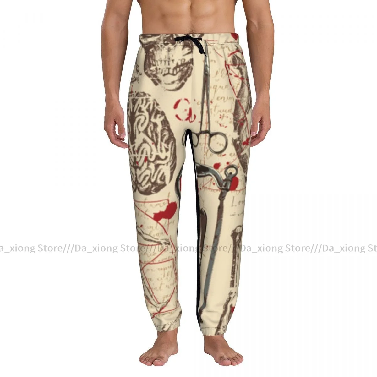 Men Joggers Pants Abstract Skulls Bones Organs Surgical Instruments Man Sweatpants Streetwear Casual Mens Pants