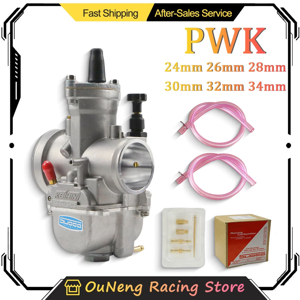 Racing PWK Carburetor With Free Jet Set For KElHIN KOSO OKO PWK 24 26 28 30 32 34mm2T 4T Universal Scooter ATV Dirt Bike