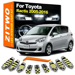 ZITWO 8Pcs LED Interior Light Plate Trunk Lamp Kit For Toyota Ractis 2005-2010 2011 2012 2013 2014 2015 2016 Car Accessories