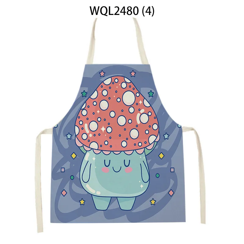 Kitchen Aprons for Women Linen Bibs Household Cleaning Apron Home Waterproof Chefs Cooking Baking Apron for Child