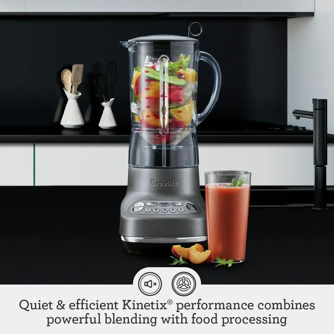 Breville BBL620SIL1AUS1  čerstvý & zběsile food_blender, 50oz, stříbro