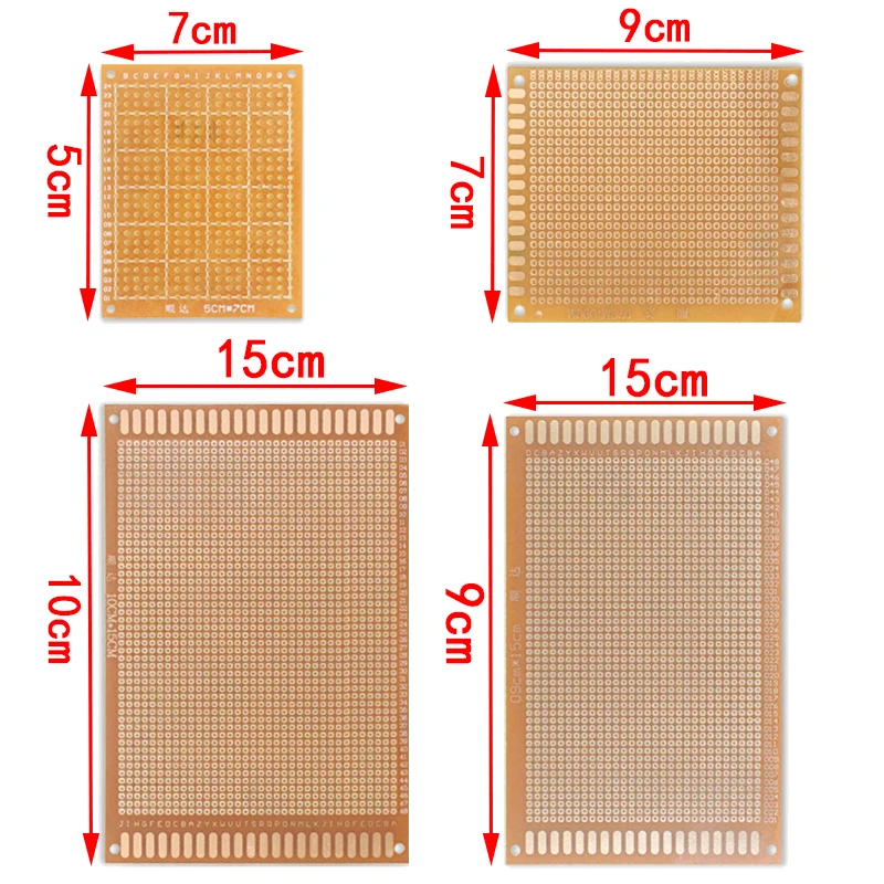 1PCS 9x15 9*15cm 7*9cm 5*7cm 10*15cm Single Side Prototype PCB Universal Board Experimental Bakelite Copper Plate Circuirt Board