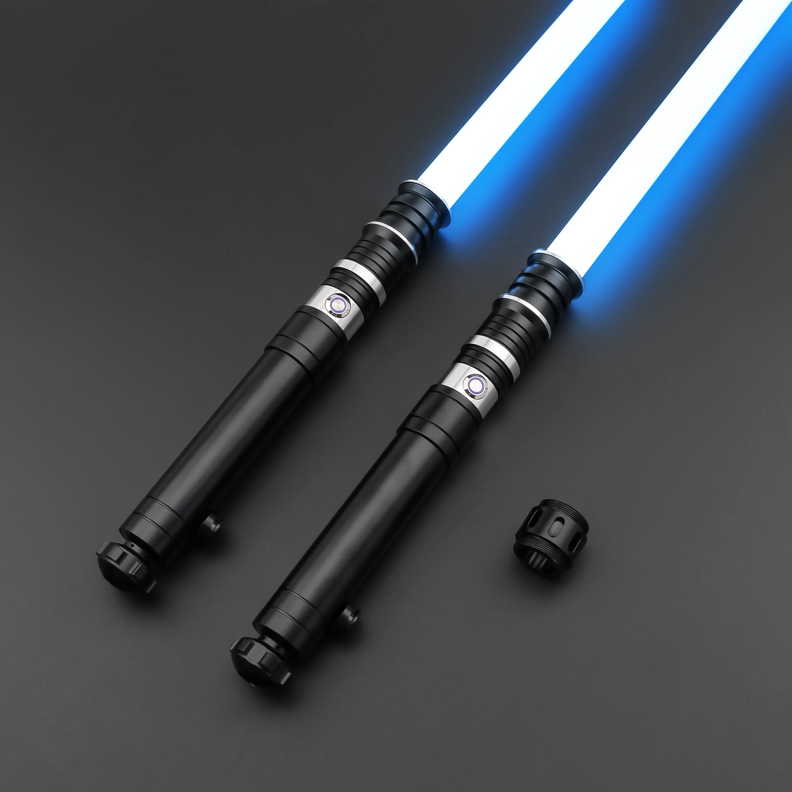 TXQSABER Neo Pixel Lightsaber 2PCS Double Blade Smooth Swing App Control Laser Sword Metal Handle Sith Cosplay Toys Darth Raven