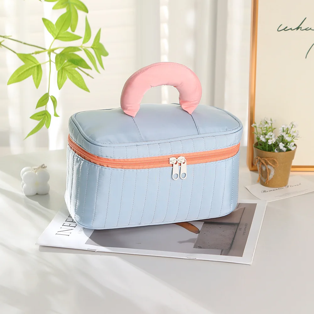 DIY Candy Color Cosmetic Bag Travel Portable Storage Bag Cute Value Wash Bag High Sense Handbag Toiletry Bag Bag Organizer