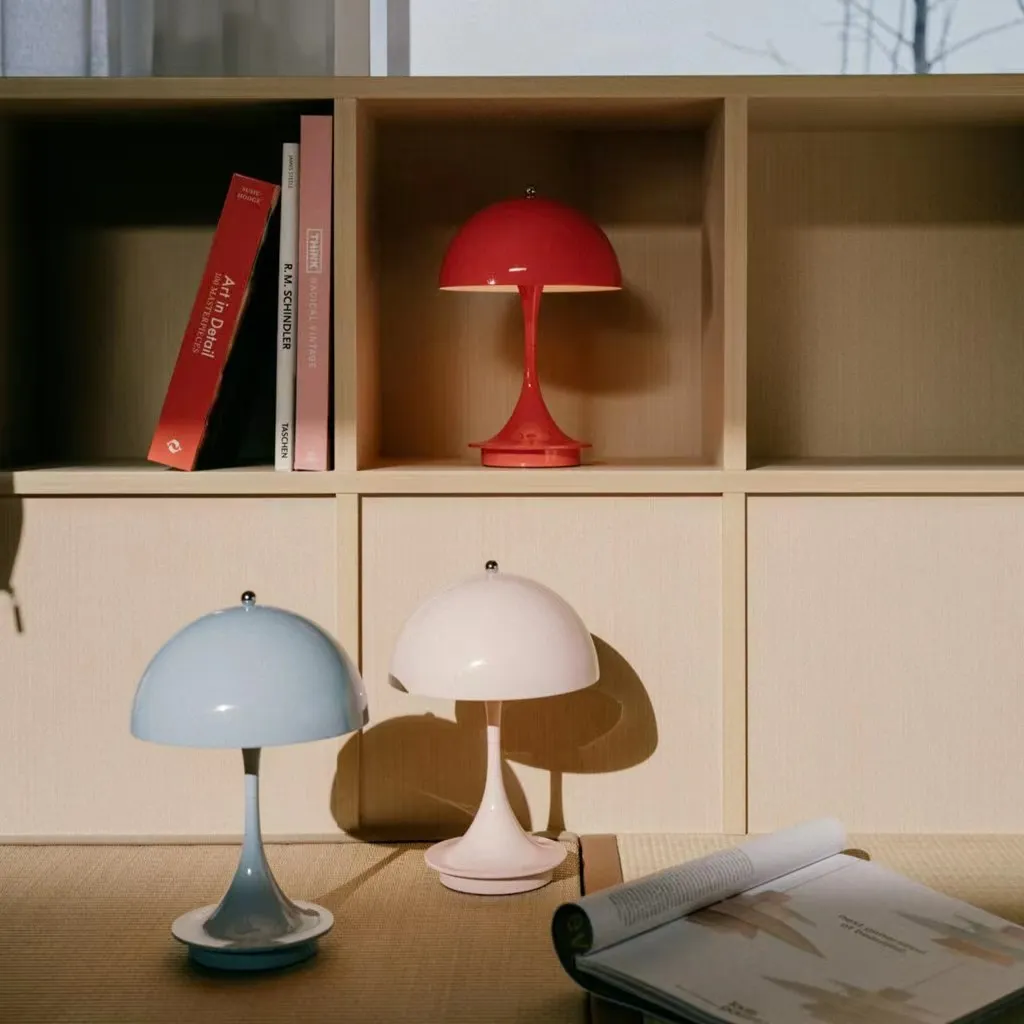 Imagem -03 - Mushroom Led Table Lamp Minimalist Desk Lights Iluminação Moderna para o Quarto do Hotel Bedside And Living Room Decoração de Designer Italiano