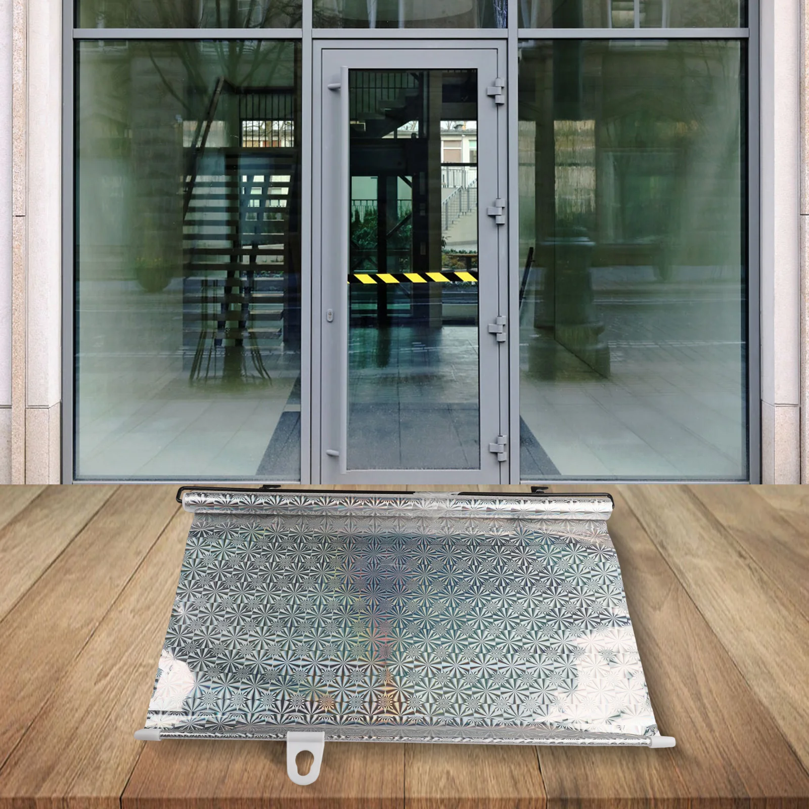 PVC Retractable Curtain Curtain Silver Retractable Blinds Portable for versatile Use Adjustable Size Easy Installation