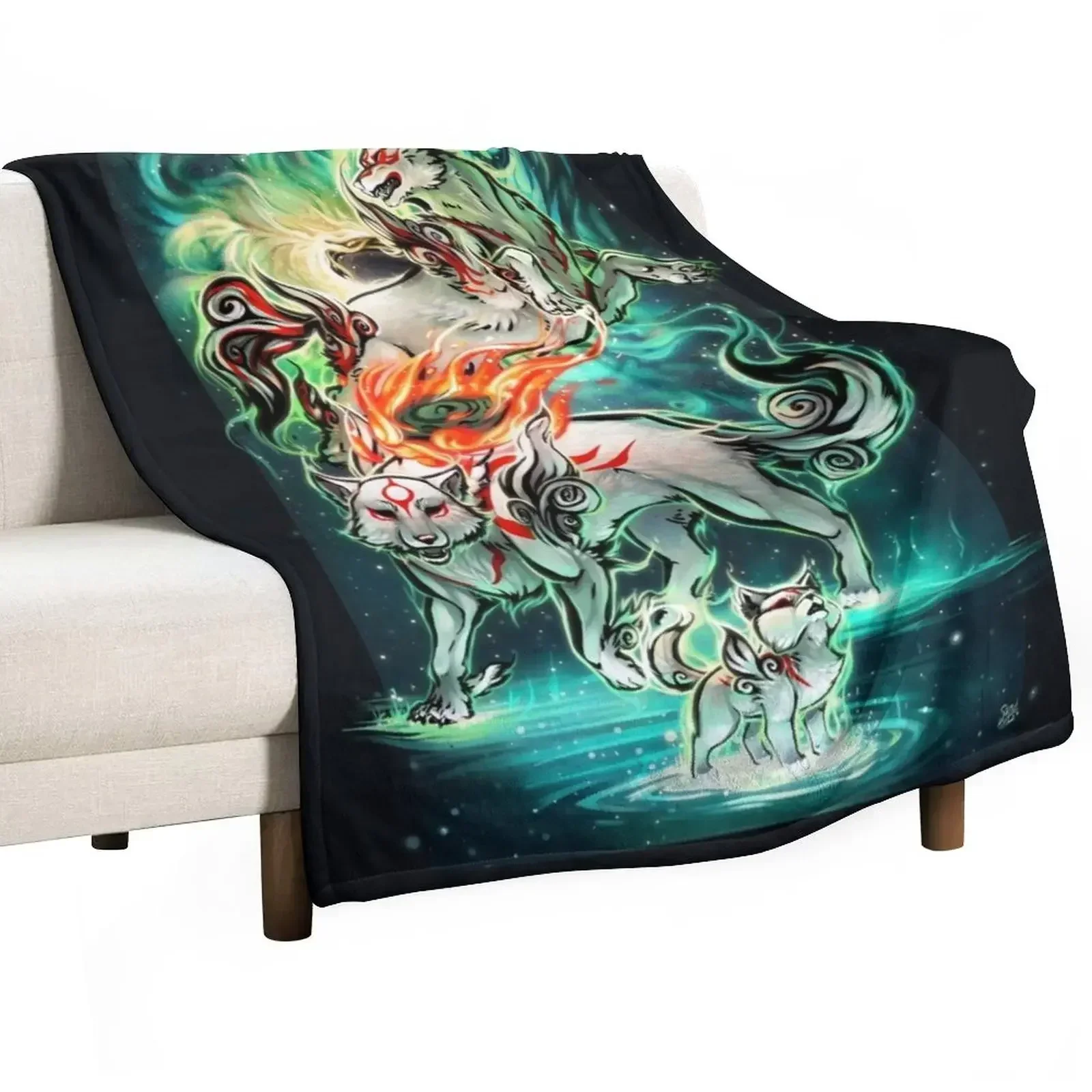 Okami generations Throw Blanket Fashion Sofas Bed linens Weighted Bed Decoratives Kid'S Blankets