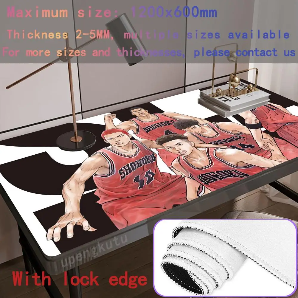 SLAM DUNK Edge Gifts for boys locking XXXL1200x600 Desk mats Mouse Pad computer mat Gifts for girls Non-Slip Rubber Gaming mats