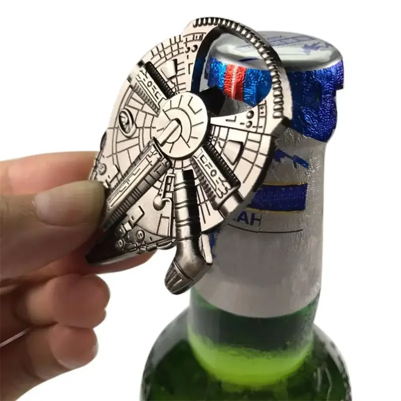 

Spaceship Beer Opener Alloy Keychain Pendant Ornaments for Bar Kitchen