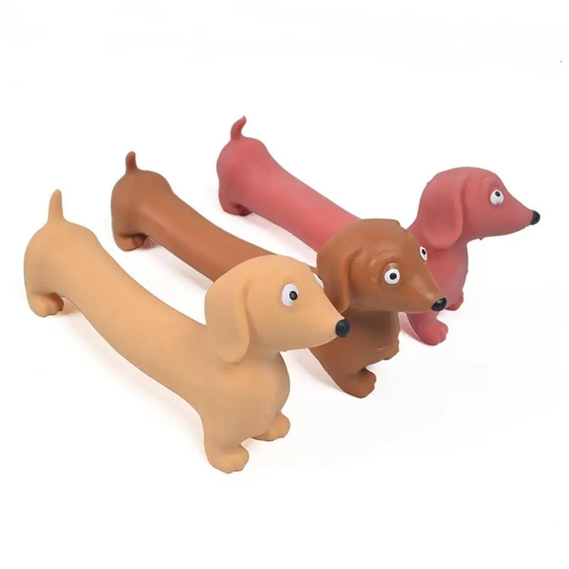 Teckel Hond Anti Stress Knijpspeelgoed Leuke Cartoon Dier Stress Vent Bal voor Kinderen Volwassenen Decompressies Speelgoed Kind Cadeau