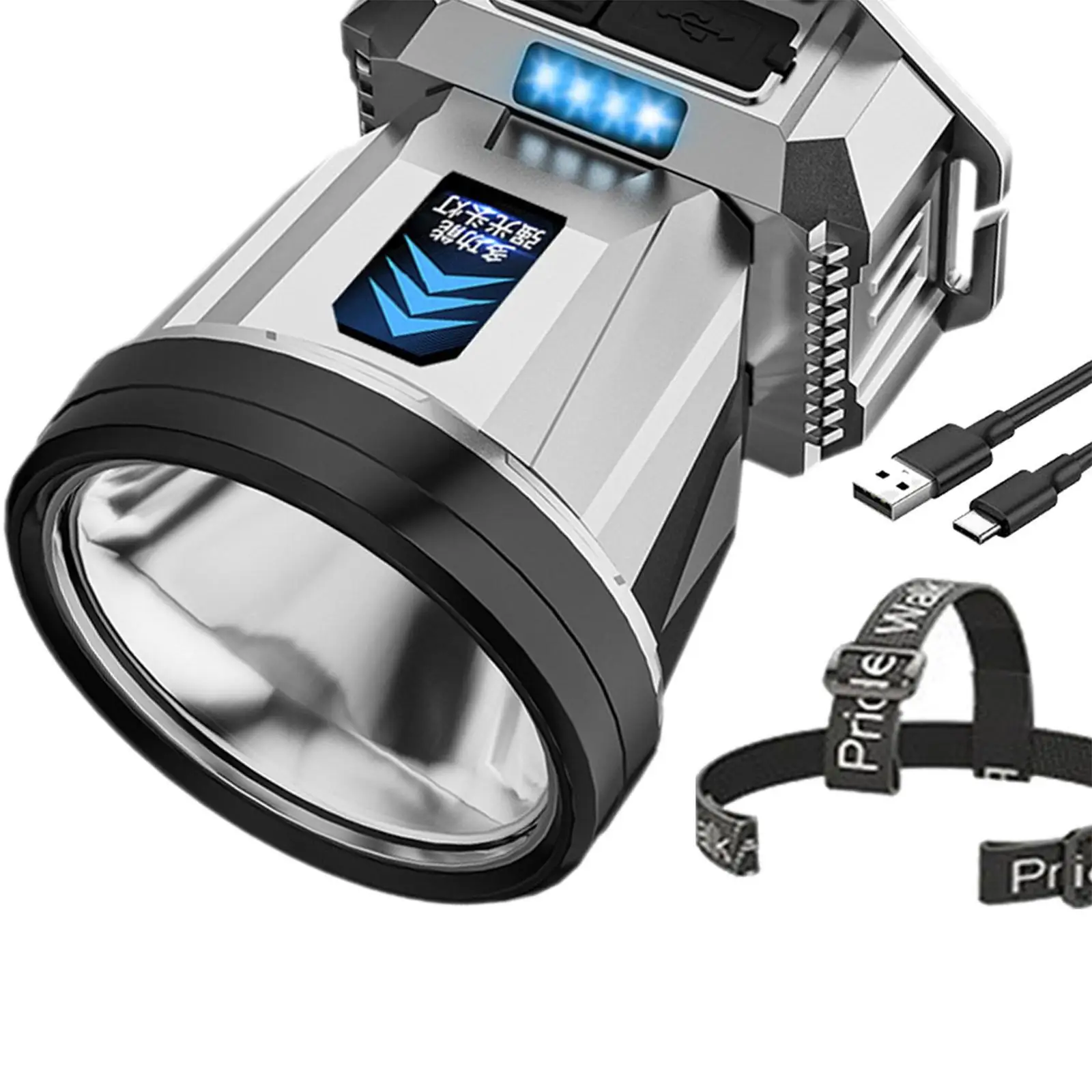 LED Rechargeable Headlamp Super Bright Multifunctional Adjustable Waterproof