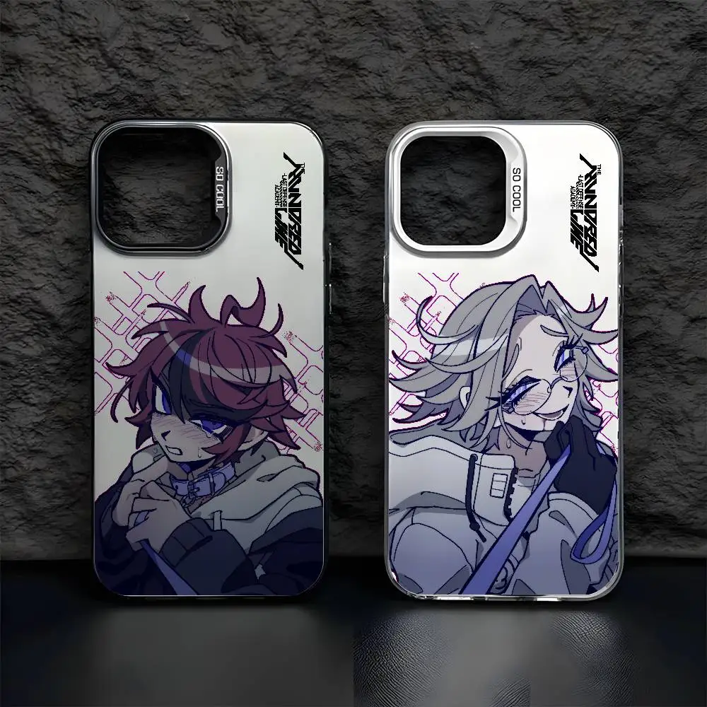 

H-Hundred Line Last Defense Phone Case For IPhone 17 16 15 14 13 12 11 Pro Max Air Multicolor Matte Laser Metallic Aurora Funda