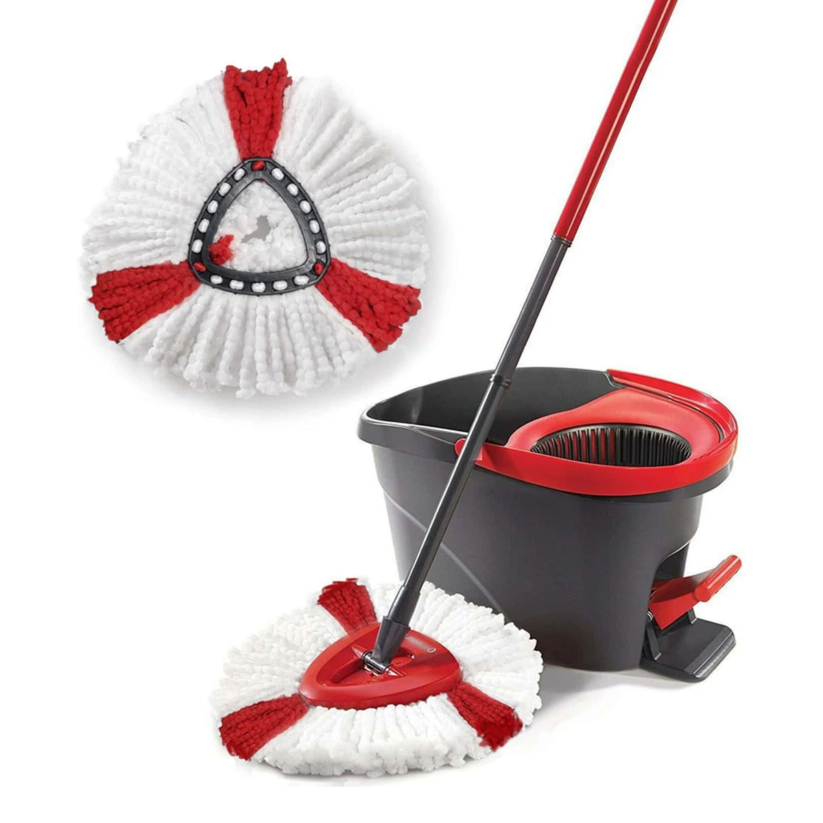 1pc-360 ° rotating mop head replacement, cleaning mop head, filling microfiber rotating mop head accessories