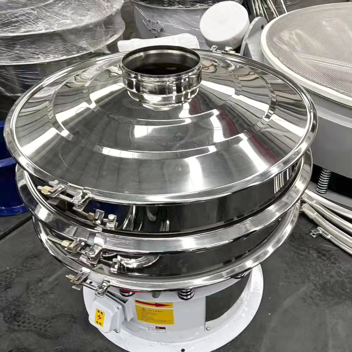 High Efficiency Stainless Steel Rotary Vibrating Screen Vibro Sifter Screening Machine For Rice Ore For Chemical Construction