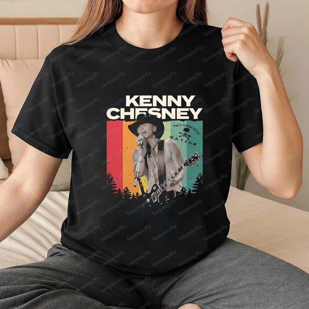 Korean-style Review of Men's Clothing: Kenny Chesney's Summer Short-sleeved Men's and Women's Comfortable T-shirts