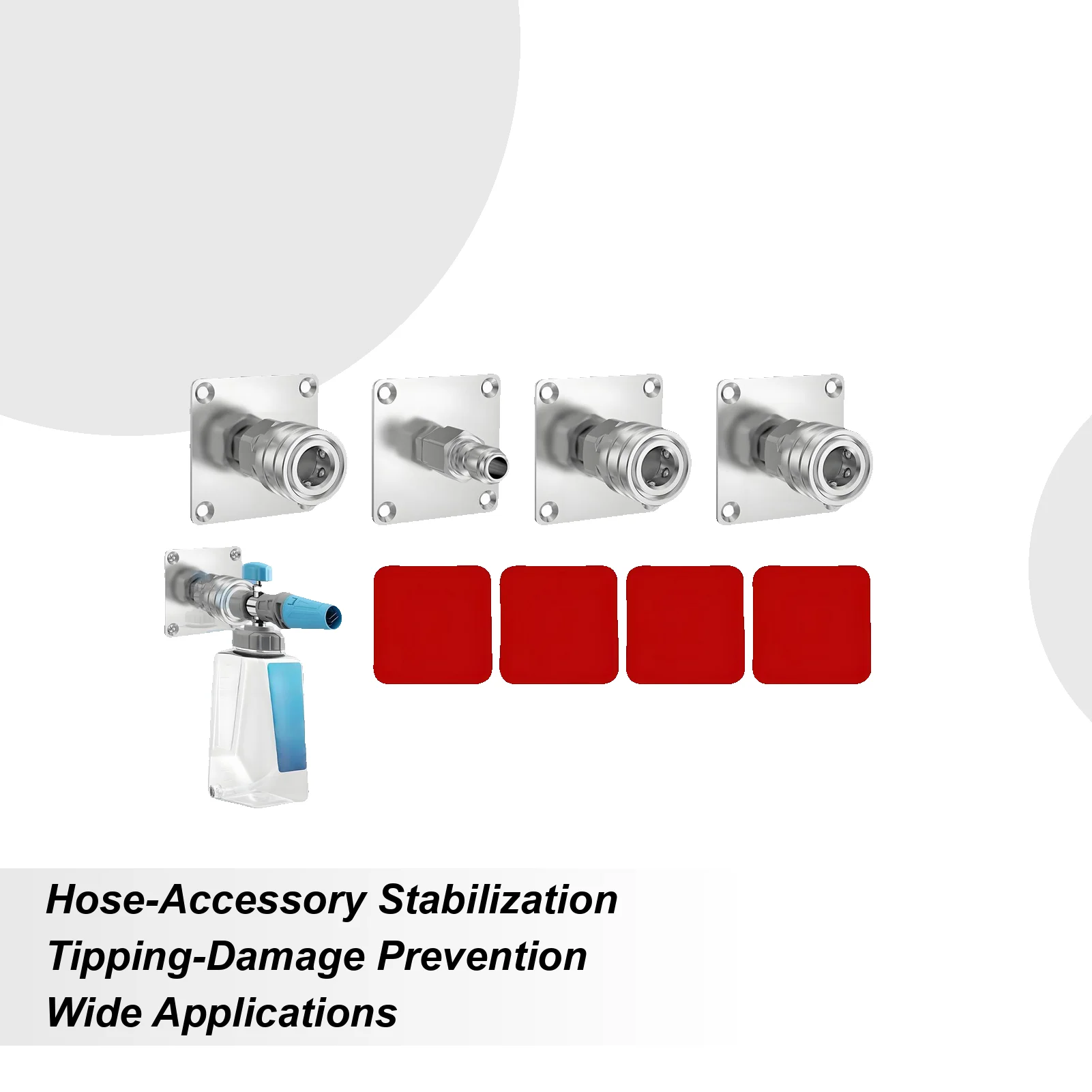 

Pressure Washer Nozzle Holder Wall Mounted Foam Cannon Rack Stainless Steel Pressure Washer Bracket For Outdoors Workshop Garage