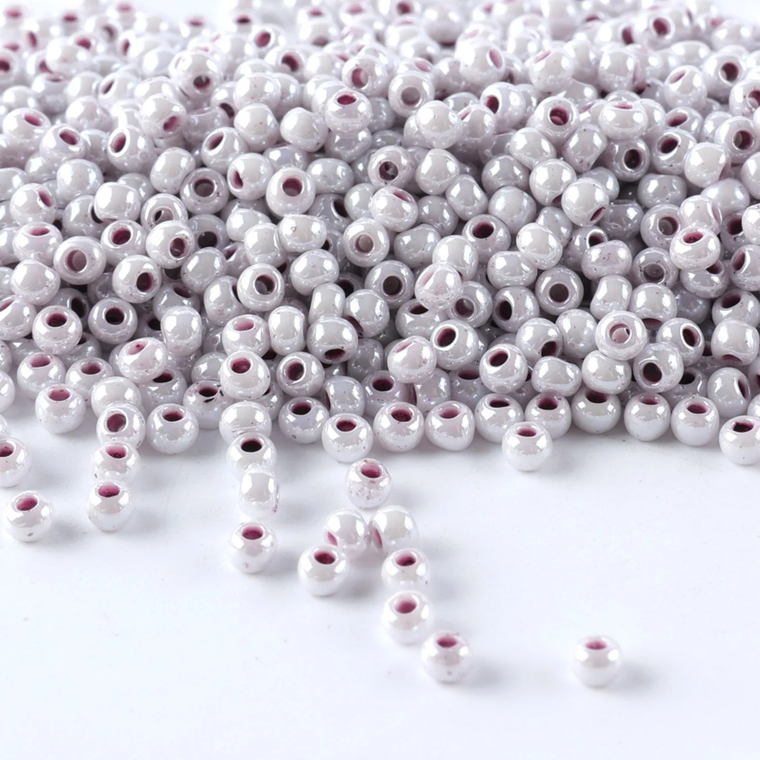 Hochwertige Perlen der Serie 11/0 in Perlmuttfarben, Schmuckzubehör, 10g/Tube, geeignet für alle Arten von DIY-Handwerk. – Detail 8