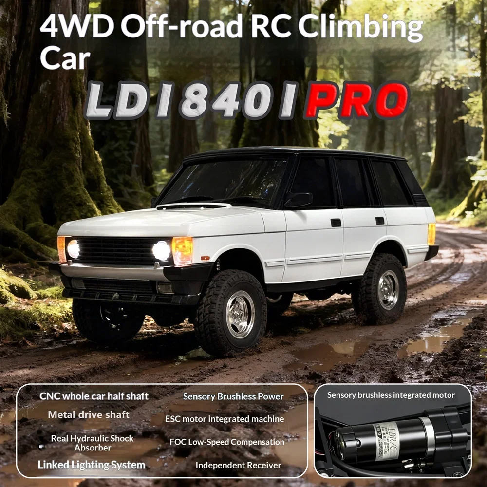 SmCpLDRC 18401 PRO RTR 1/18 2.4G 4WD FOC Sensored Brushless Rock Crawler Off-Road RC Car