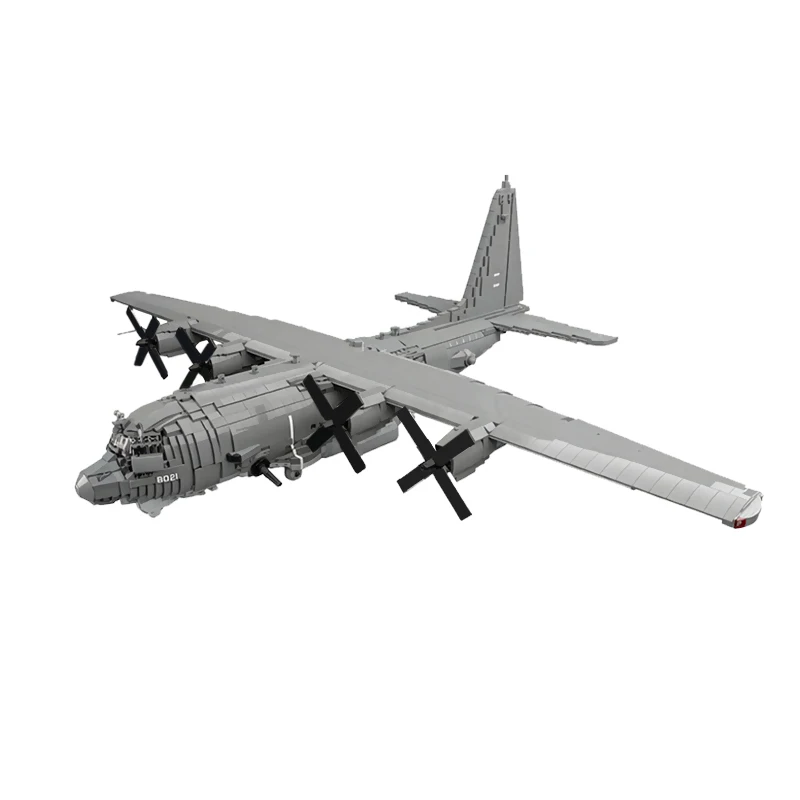 AC-130 Air Support Gunship Model MOC Building Bricks War Equipment Modular Technology Gifts Holiday Assemble Children Toys Suit