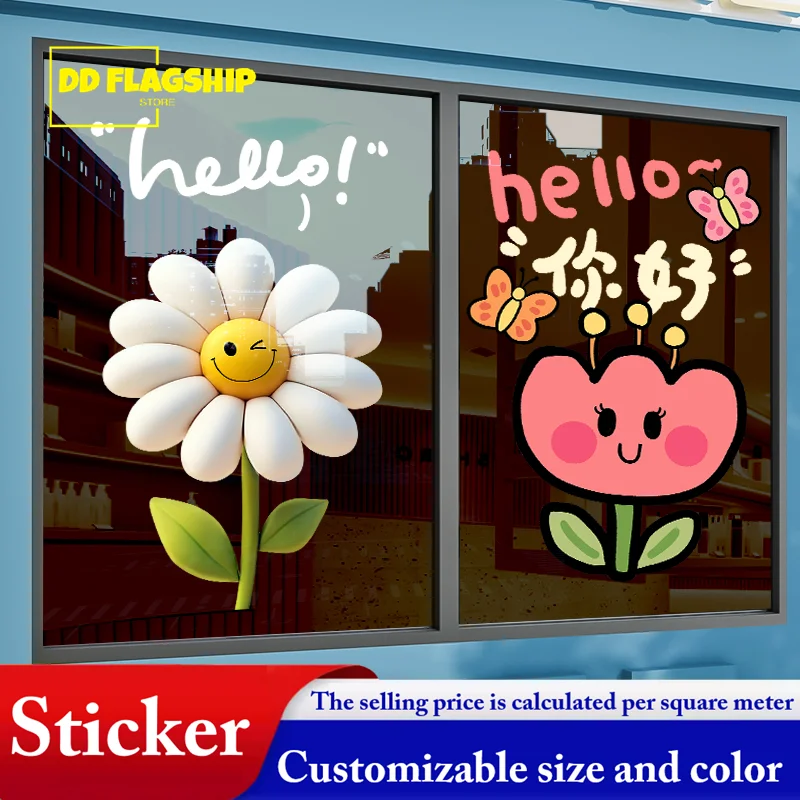 

DD Customize Glass stickers Decorative Window pane Film It can be installed both inside and outside Advertisement Promotion PVC