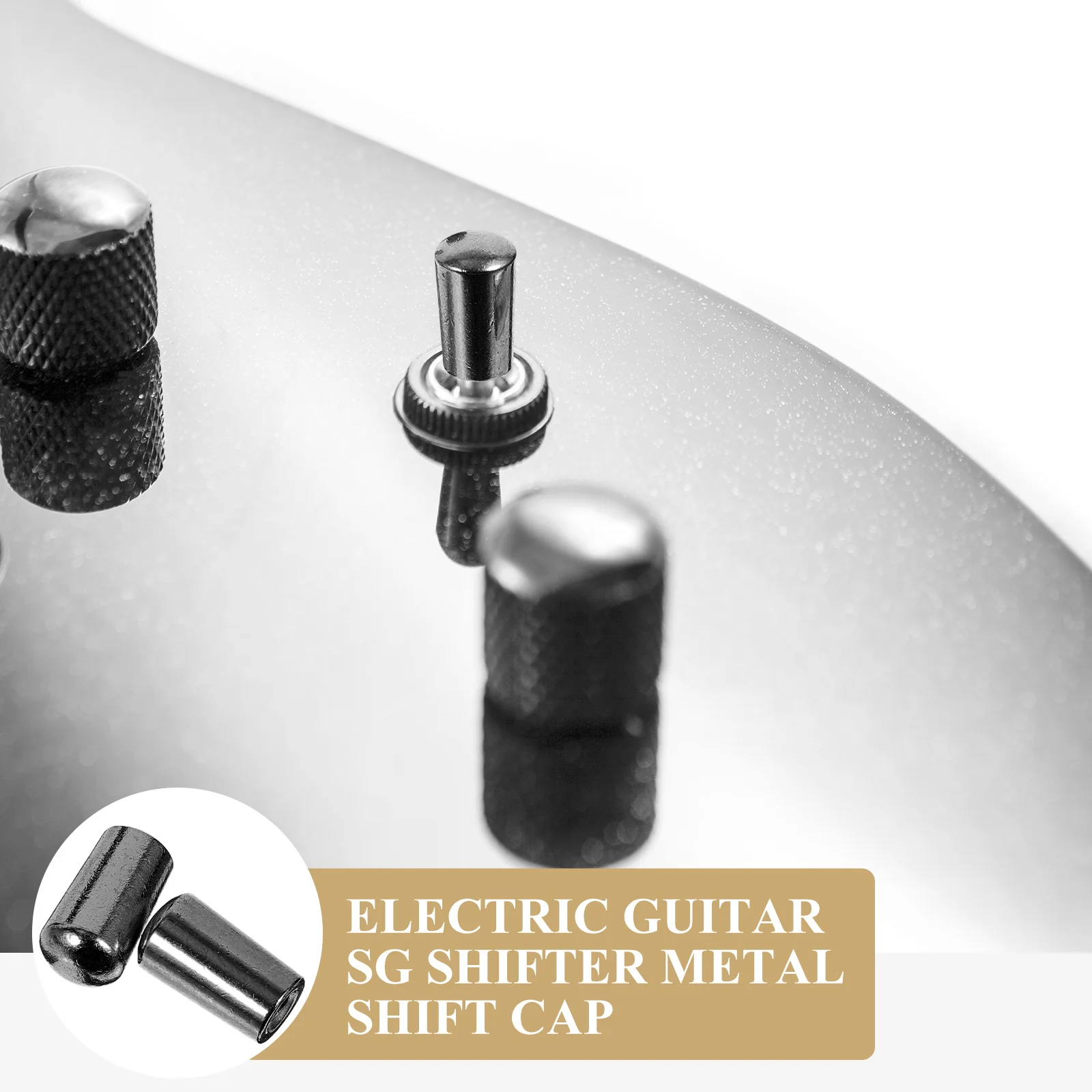 

2Pcs Guitar Toggle Caps Metal Durable Electric Guitar Accessories Replacement Toggle Tips Smooth Operation Pickup Cap