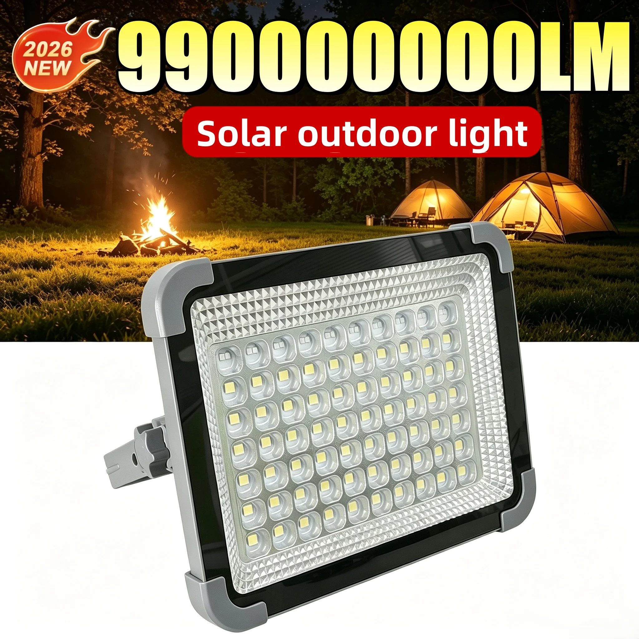 Solar LED Flood Light Portable Solar Outdoor Light IP66 Waterproof Camping Emergency Spotlight For Garden Yard Fishing Tent