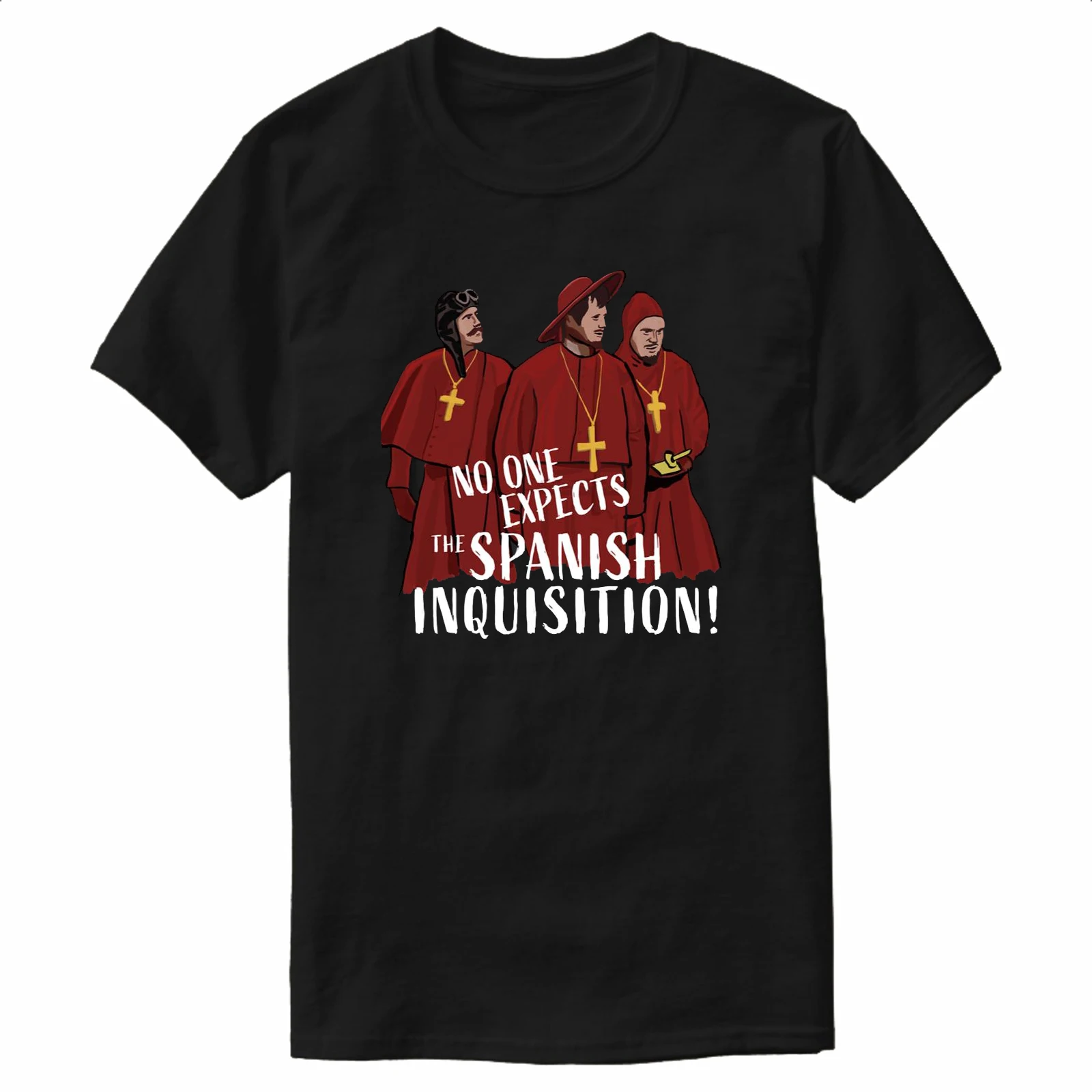 

Футболка No One Expects The Spanish Inquisition, 100% хлопок, с круглым вырезом, летняя повседневная мужская футболка с короткими рукавами, размер S-3XL