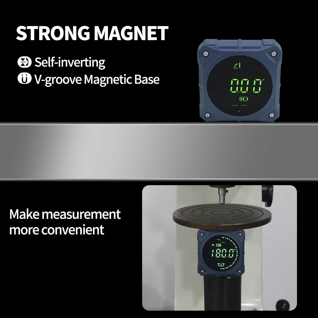 High Precision Magnets Digital Inclinometer Angle Finder Digital Angle Gauge 4*90 and 2*180 Degree Ranges