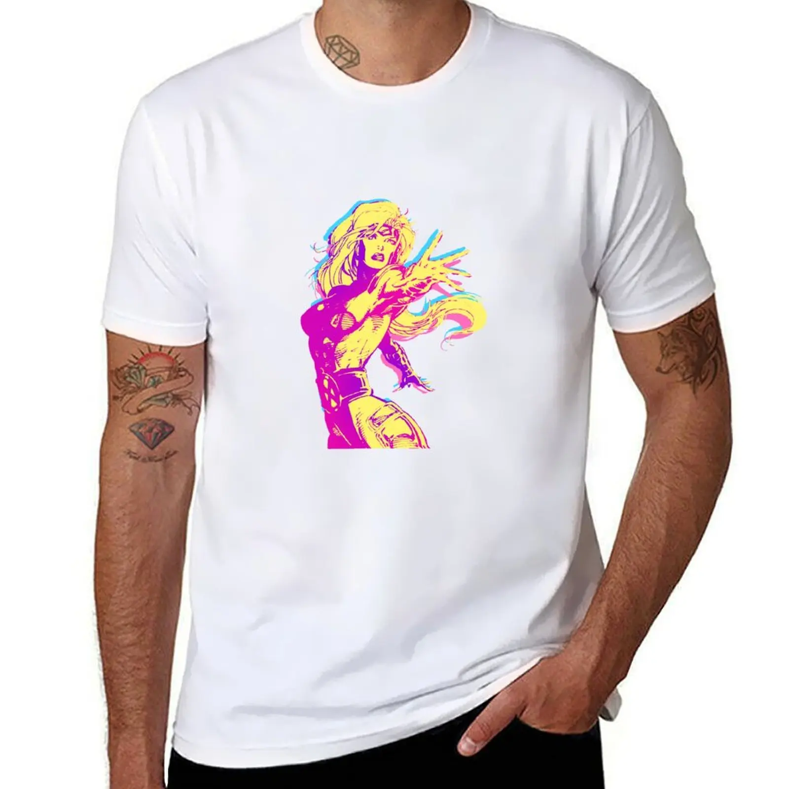 

90’s Retro Jim Lee X-Men Jean T-Shirt man t shirt heavy cotton cotton t shirt man T-Shirt
