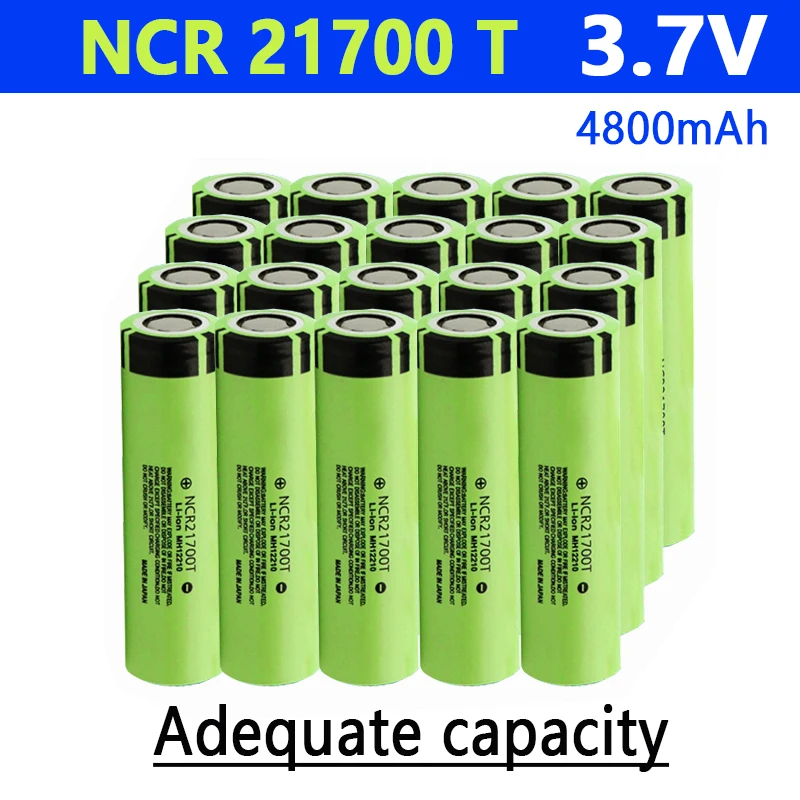 Lithium ion rechargeable battery, 21700 battery, 3.7V, Ncr217000t, 40A, 4800mAh, electric vehicle, for spiral knives