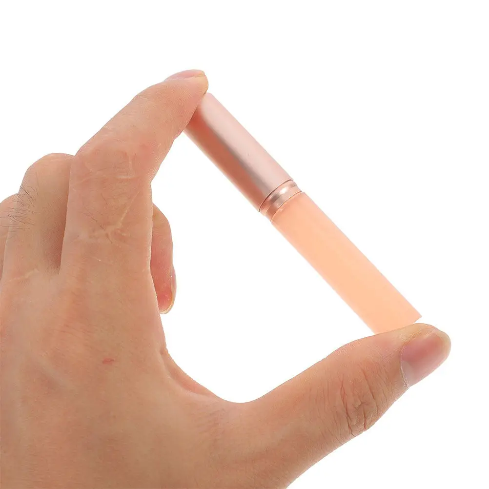 4Pcs 라운드 헤드 실리콘 립 브러쉬 립스틱 밤 머드 얼룩 방지 여행 필수 메이크업 액세서리를 위한 정확하고 쉬운 컨트롤