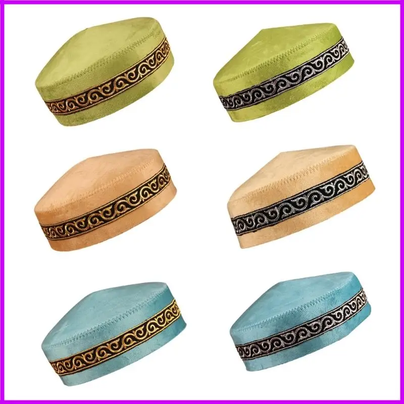 قبعة جمجمة كلاسيكية عرقية للرجال والنساء، ناعمة تقليدية في المملكة العربية السعودية الإسلامية #1