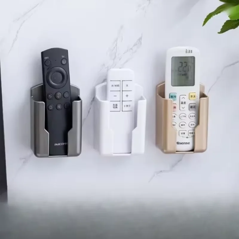 1PC Plastic Air Conditioner Remote Control Holder White Self Adhesive Remote Controller Holder Waterproof Space Saving