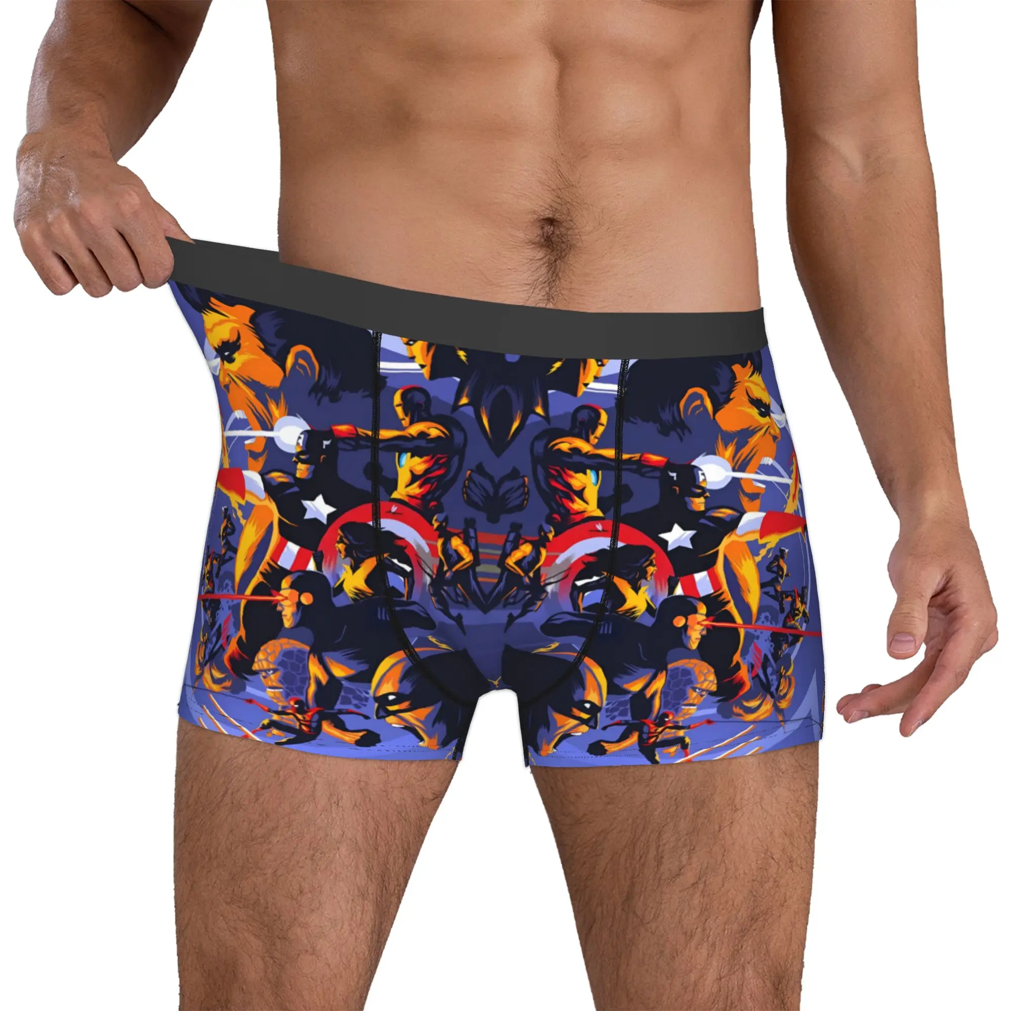

Custom A-Avengerss Underwear Men Stretch Comic Boxer Briefs Shorts Panties Soft Underpants For Homme