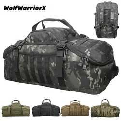 Travel Duffle Bag for Hiking Gym 60L Large Capacity Waterproof Tactical Backpack Men Outdoor Sports Tactical Fishing Bags Black