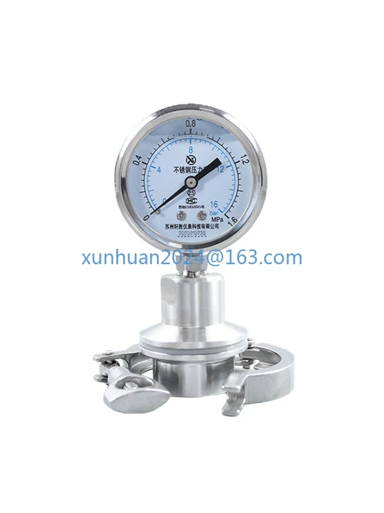 Yntp-60bf Sanitary Clamp Type Quick Mounting Diaphragm Gauge Stainless Steel Sanitary Diaphragm Pressure Gauge