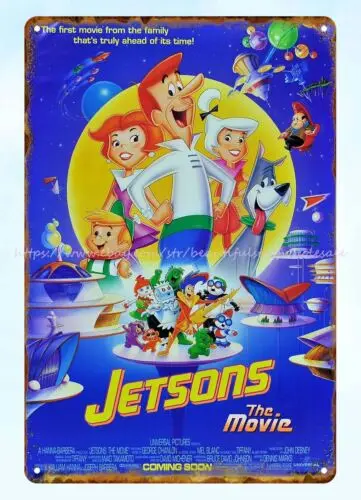 1990 Jetsons movie poster metal tin sign indoor outdoor wall art